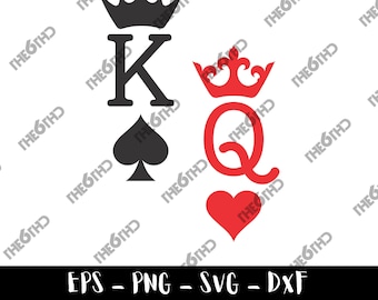 King and Queen Svg, King Queen Crown Svg, Crown King Queen Svg, Couples Shirt Svg, Valentine Svg