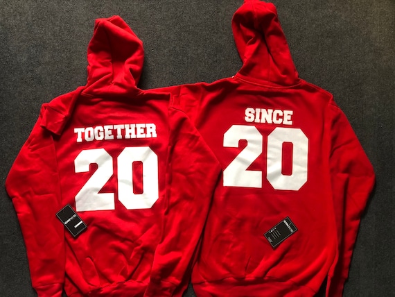 Red couple cheap hoodies