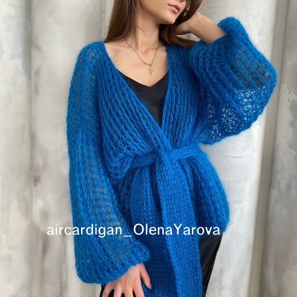 Knitting Pattern Mohair Cardigan, Easy cardigan knitting pattern, Mohair cardigan pattern. Summer cardigan pattern, Air cardigan pattern