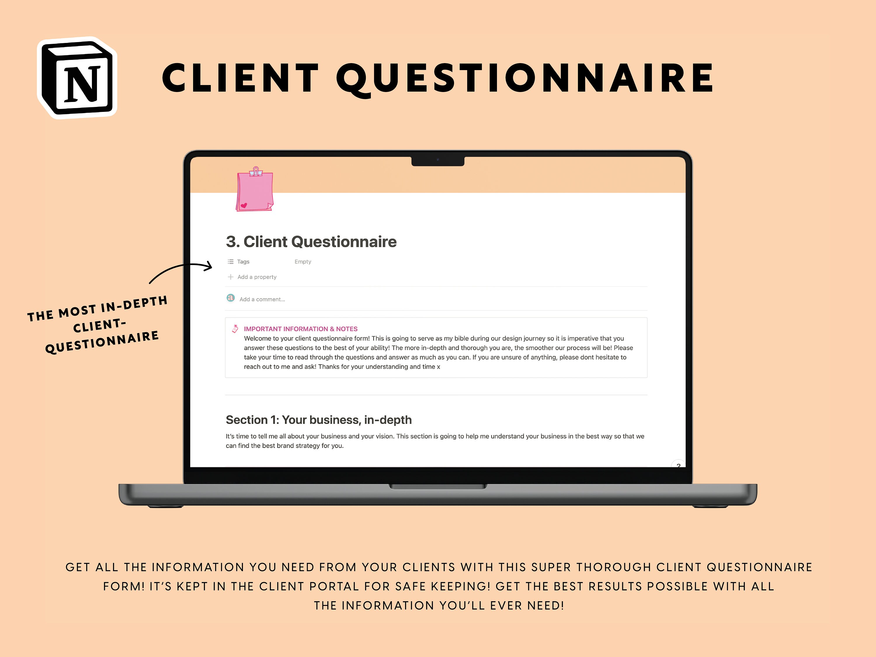 The Ultimate (and Cutest!) Notion Dashboard & Client Portal Template ...
