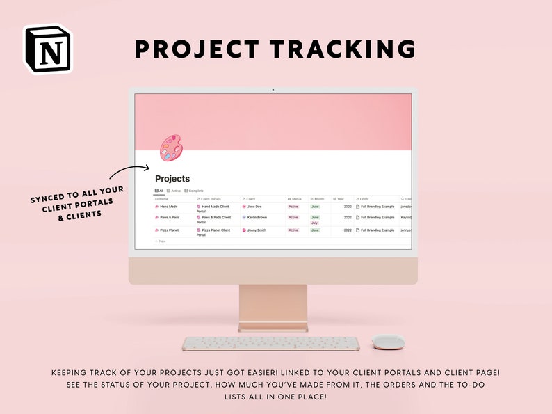 The Ultimate (and Cutest!) Notion Dashboard & Client Portal Template ...