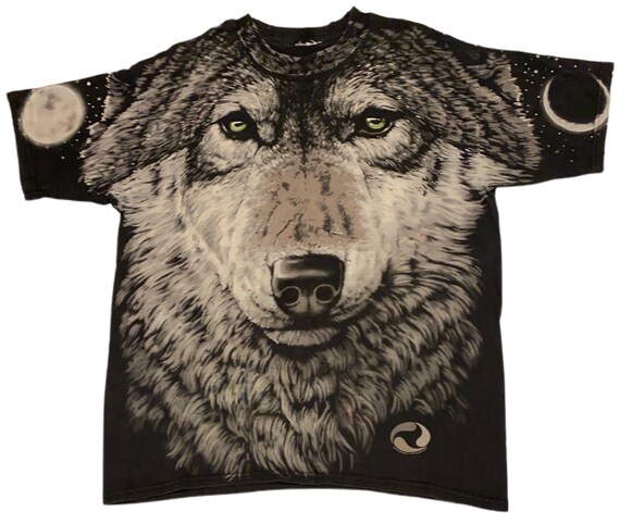 VTG 1995 Liquid Blue Wolf T-Shirt