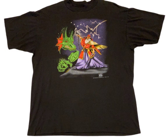 VTG 1992 Wizards and Lizards 3D Emblem XL T-Shirt