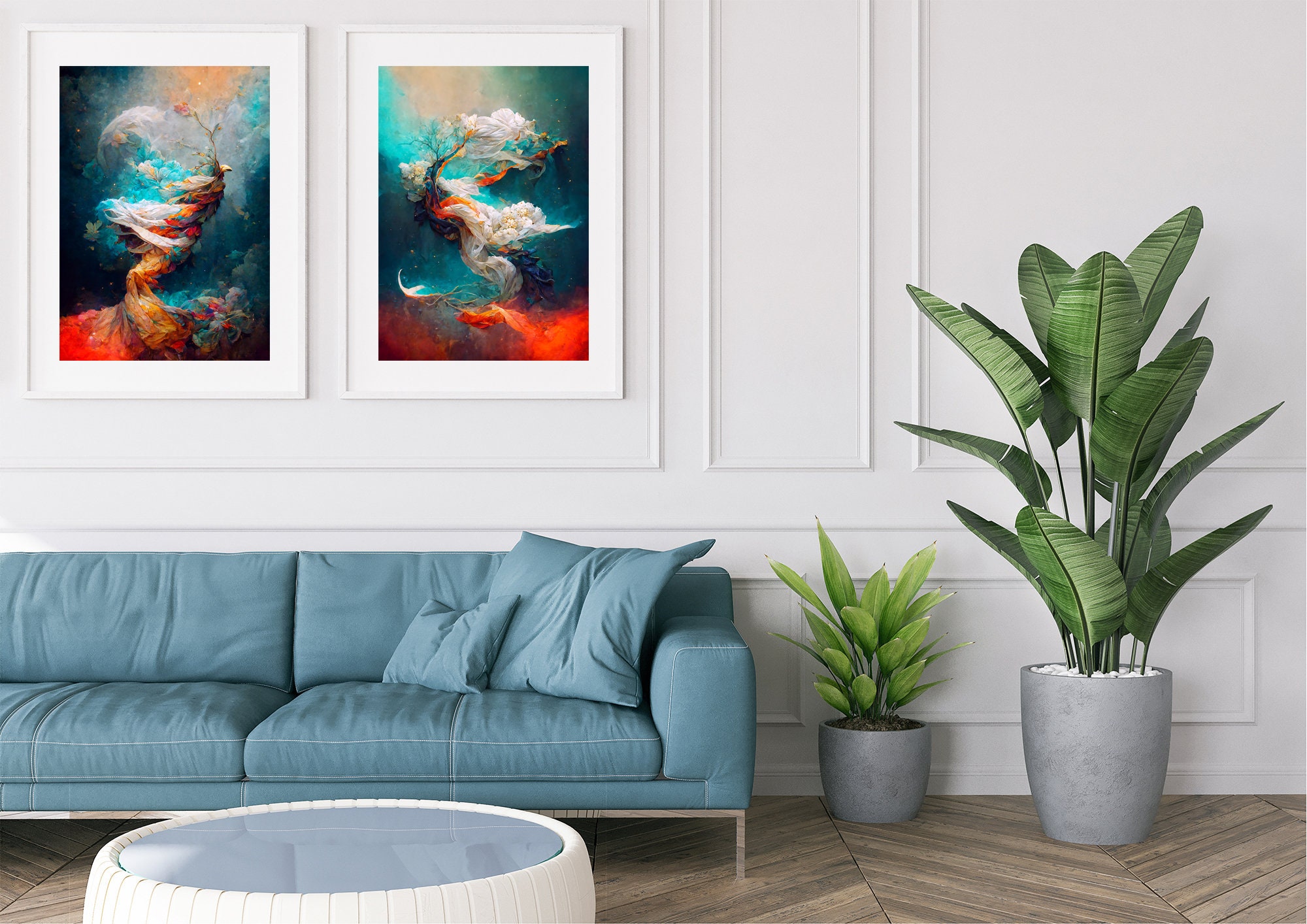 Abstract Painting Wall Art Printable, Digital Art, Abstract Dragon