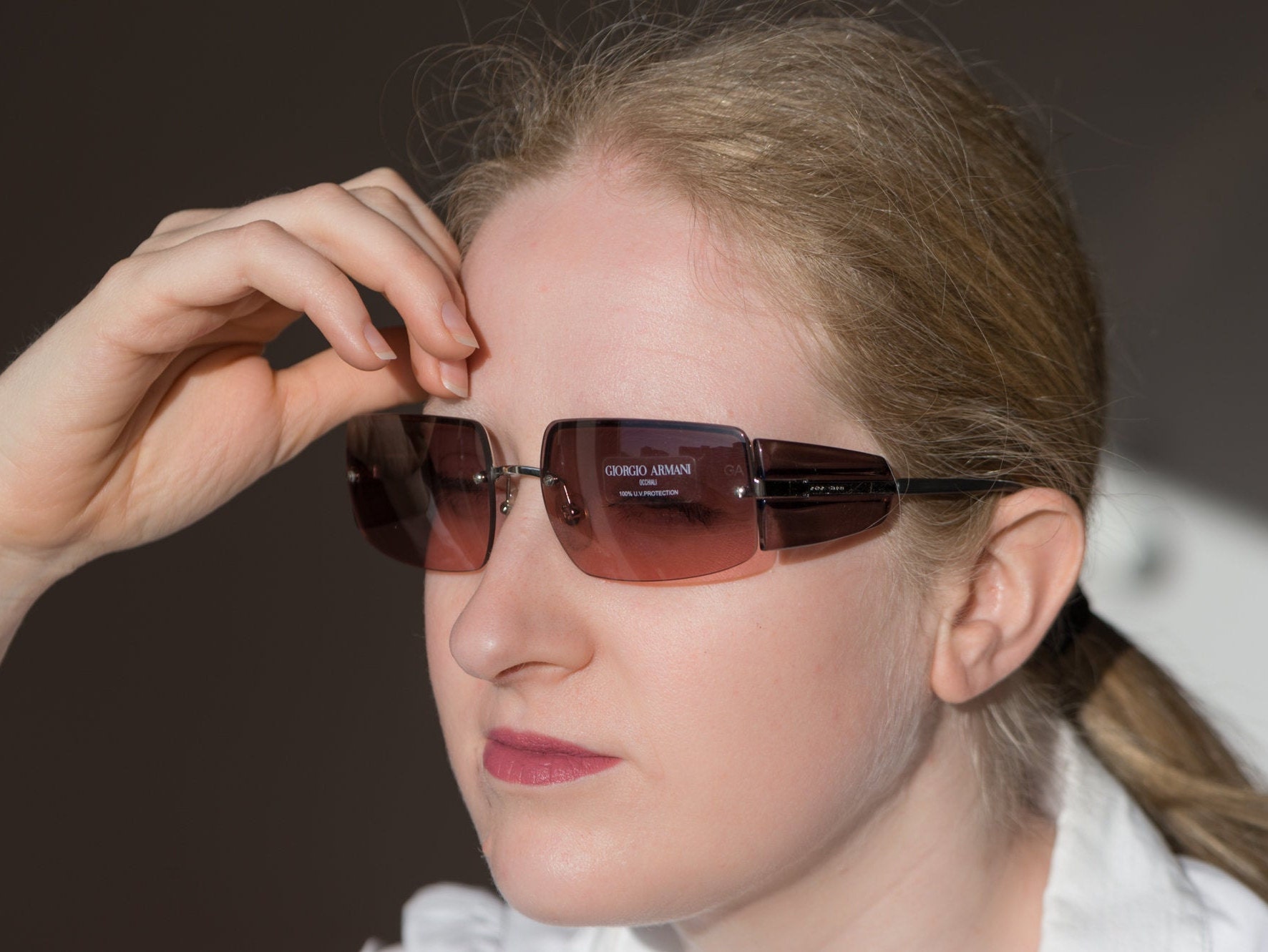 小物 2000s Giorgio Armani square sunglasses Giorgio Armani 1570 60-16-120 Square Sunglasses 2000's for