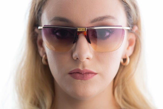 Fendi 90s Vintage Sunglasses Rimless Purple Double Gradient  display picture 3