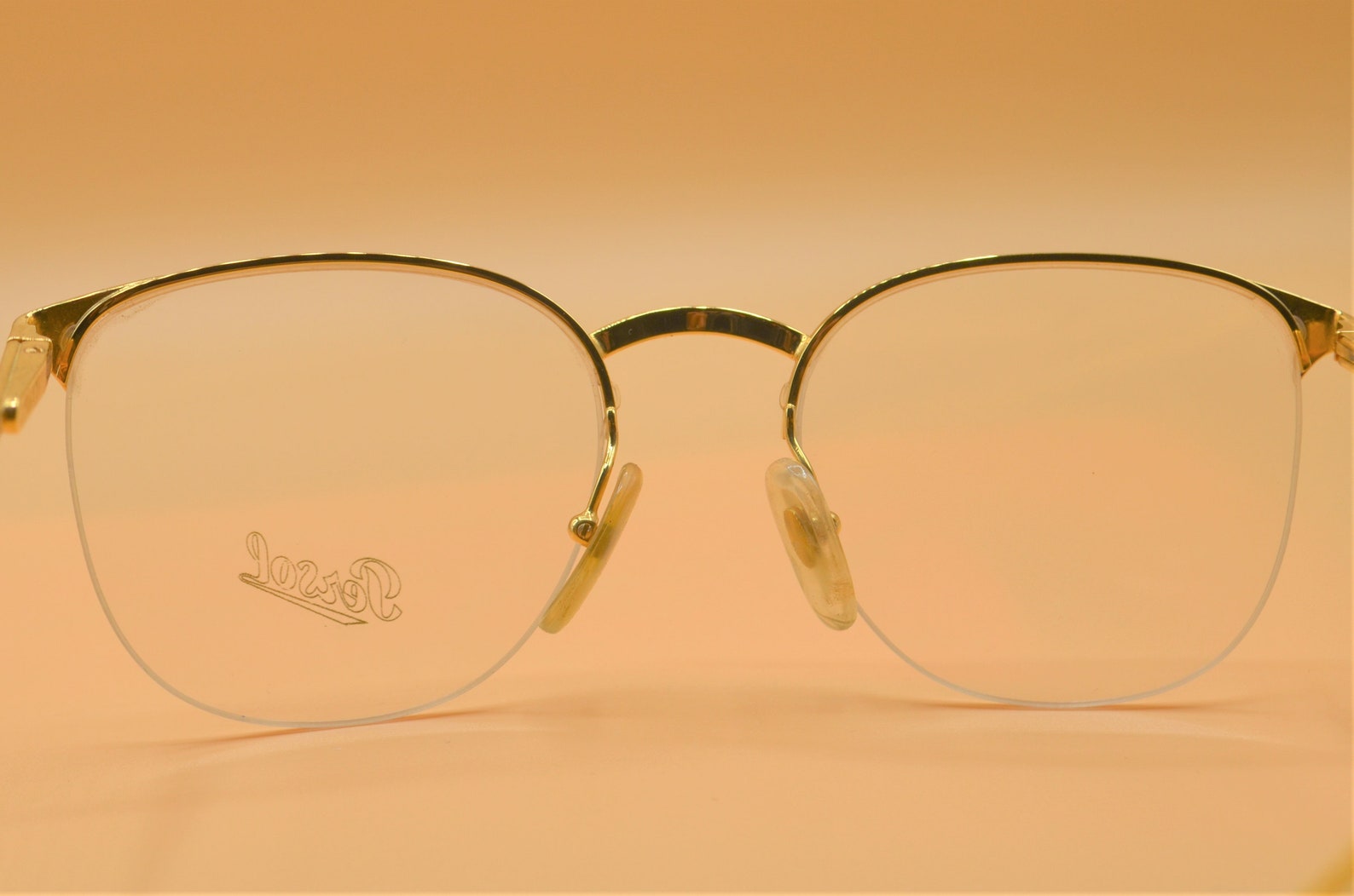 Persol Ratti 80s Half Rim Eyeglasses Rounded Gold Metal Mod - Etsy