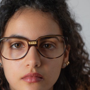 Gucci 80s vintage eyeglasses women tortoise round Plus 330