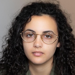1990s cat eye eyeglasses, NINA RICCI N2020, gold metal frame