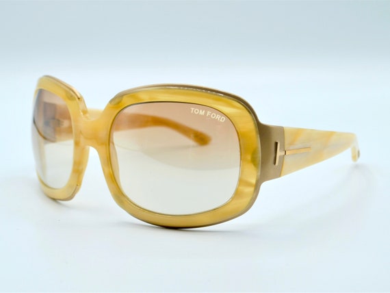 TOM FORD トムフォード TF28 Lisa バタフライ　サングラス TOM FORD Sunglasses Oversized Round Beige 2000s Lisa TF28 - Etsy