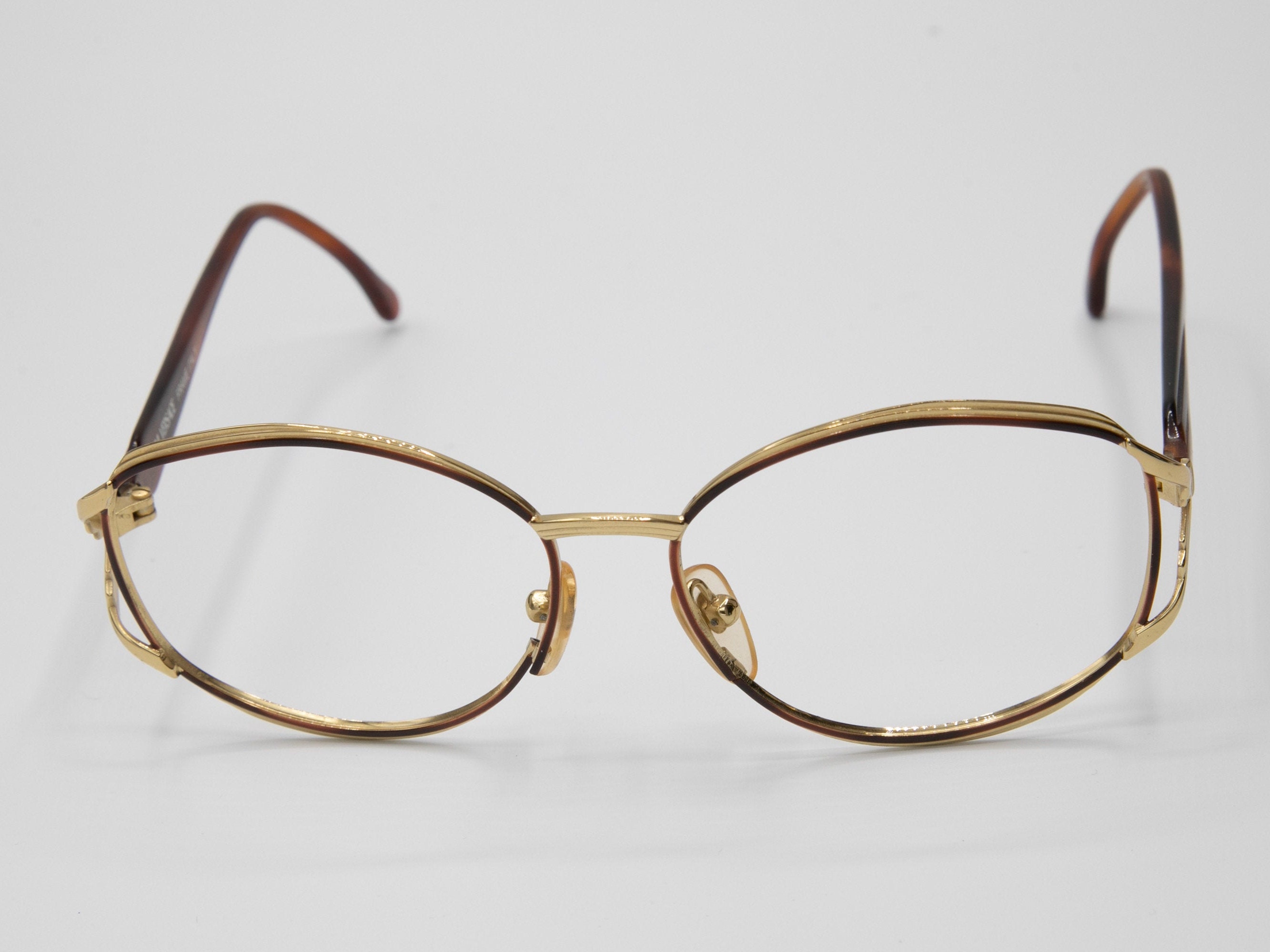 Versace 1980s Women's Eyeglasses Vintage Oval Gold Metal Frame V24 - Etsy