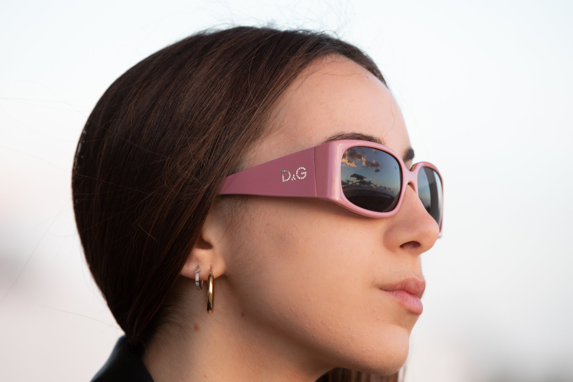 Dolce & Gabbana Women\'s Hot Pink Sunglasses, Early 2000s 2000s Dolce and Gabbana pink sunglasses squared 2164  main image 2