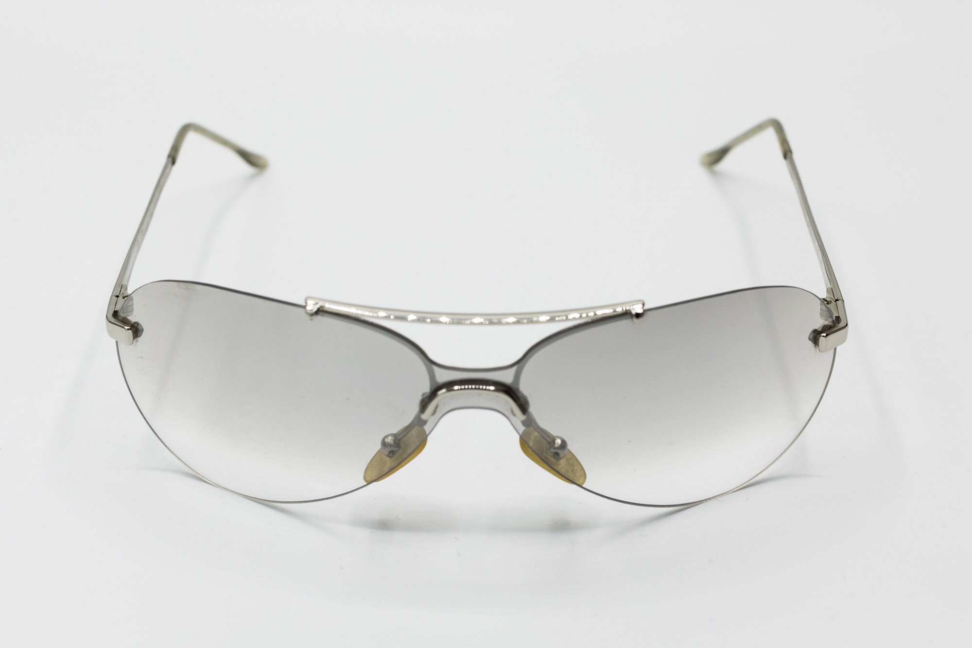 2000s DIOR Mini Aviator Sunglasses Silver Metal - Etsy