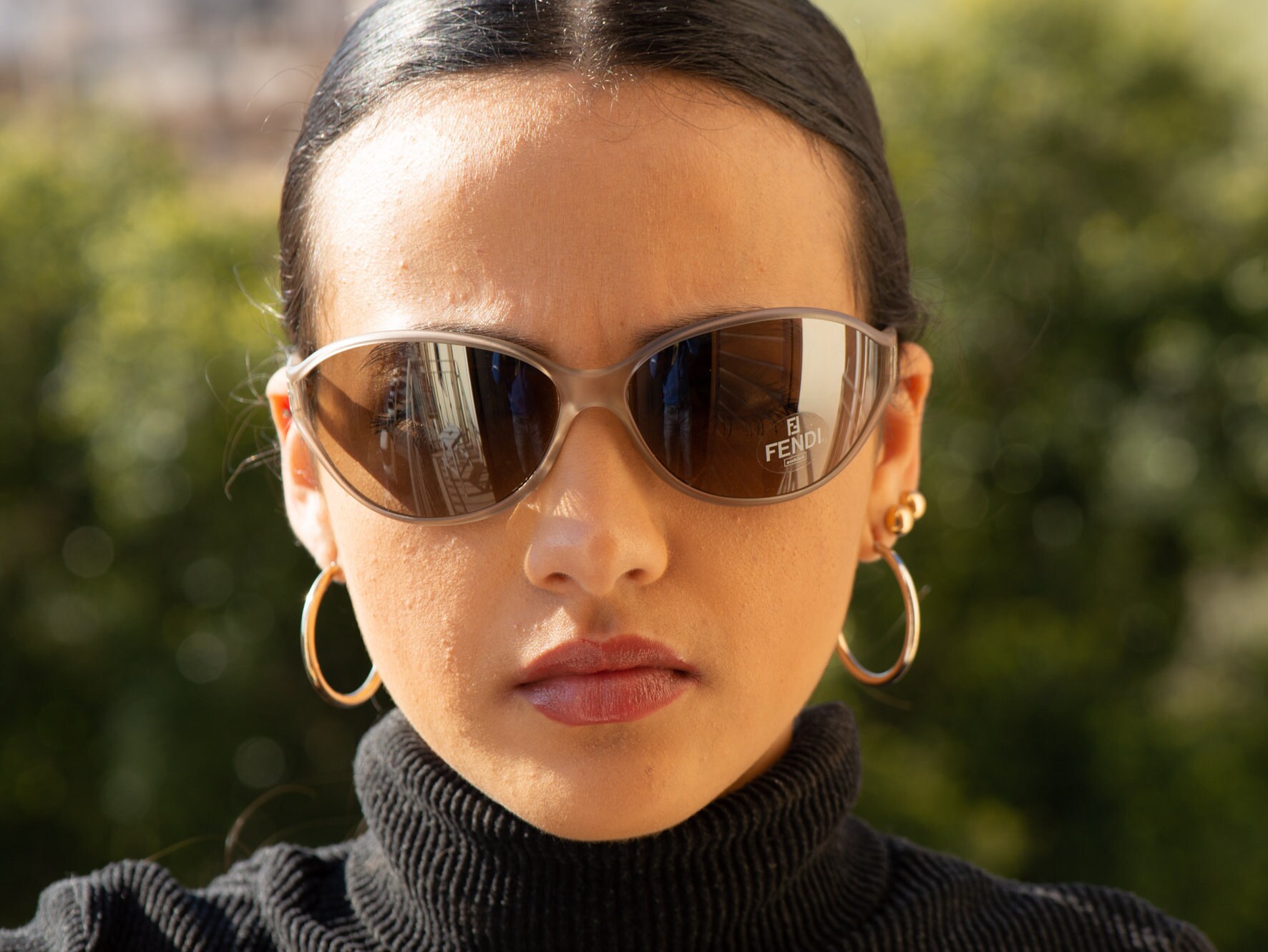 OLD FENDI サングラス 2000s FENDI Vintage Wrap Sunglasses Oval 7732 - Etsy