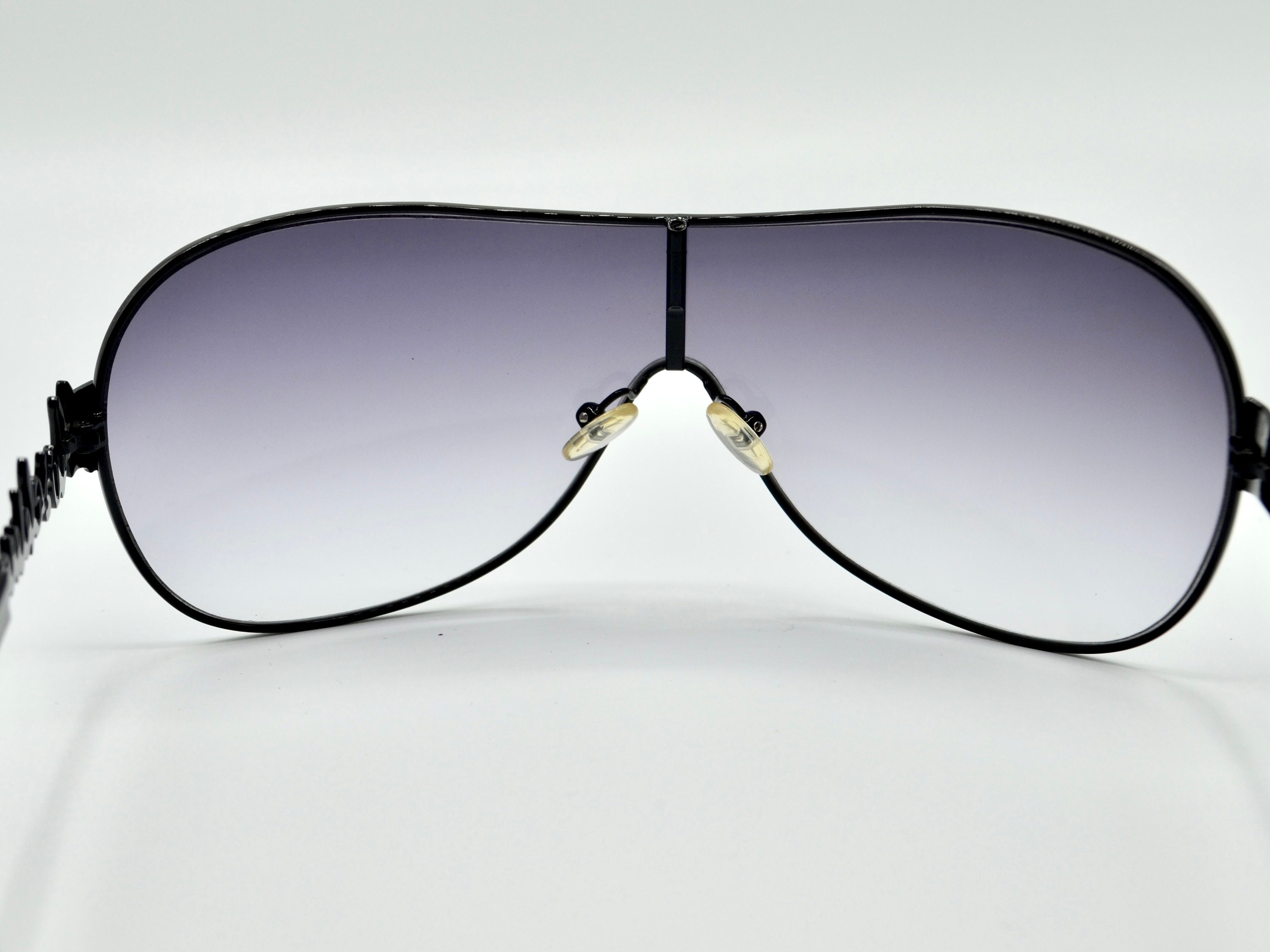 Authentic MOSCHINO SHIELD Sunglasses Moschino Shield Sunglasses 2000s Metal Black With Gradient  main image 4