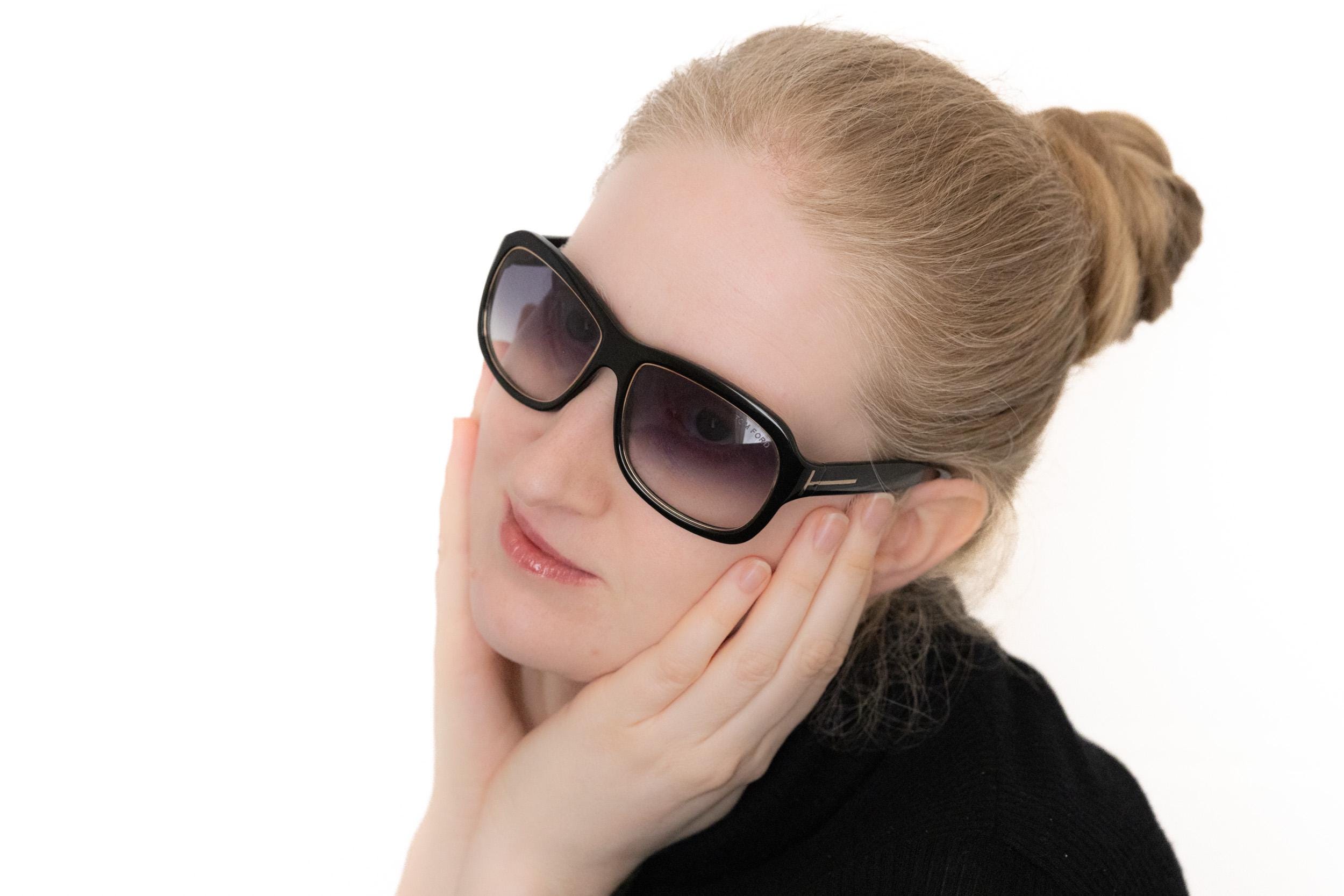 2000s TOM FORD DAVID TF26 Sunglasses Black Squared - Etsy display picture 1