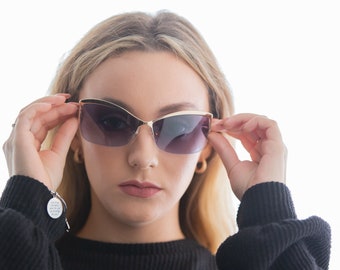 La Perla 2000s sunglasses gold metal women 591