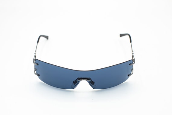 Shield Sunglasses Ferragamo Rimless Narrow 2000s 1070b 