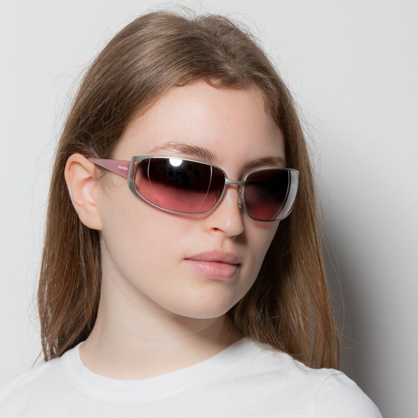 2000s MIU MIU SMU54E sunglasses wraparound pink