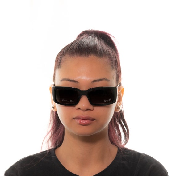 低価格 MLAN DIOR 2000s Vintage Etsy - Black Rectangular Sunglasses 小物