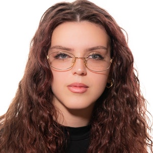 1990s DIOR 3561 vintage oval eyeglasses gold metal