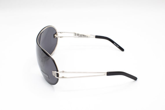 2000s GIVENCHY SGV207 Shield Sunglasses With Rhinestones - Etsy