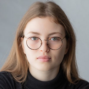 1990s ARMANI 112 vintage eyeglasses round tortoise and gold