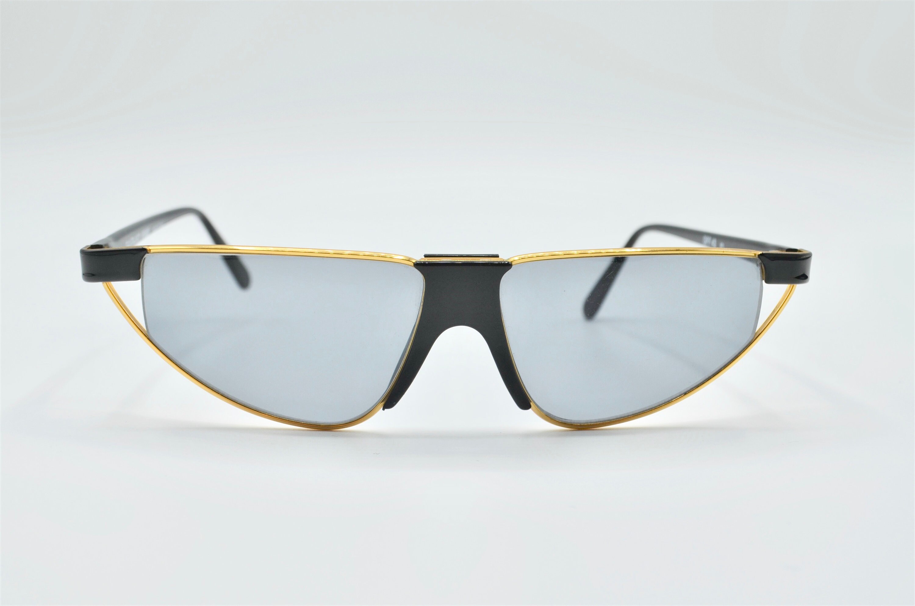 Fierce Italian Vintage Black + Gold Sunnies. STING / RETRO / SUNGLASSES / GOLD & BLACK main image 3