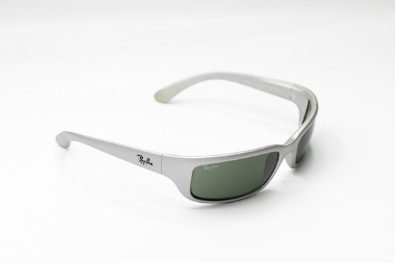 RayBan Silver Rectangular Wrap Glasses Ray-Ban RB3741 Emy - Rectangle Silver Frame Prescription  main image 3