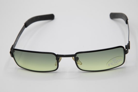 Vintage Fendi Small Rectangle Sunglasses Metal 2000s SL7236 
