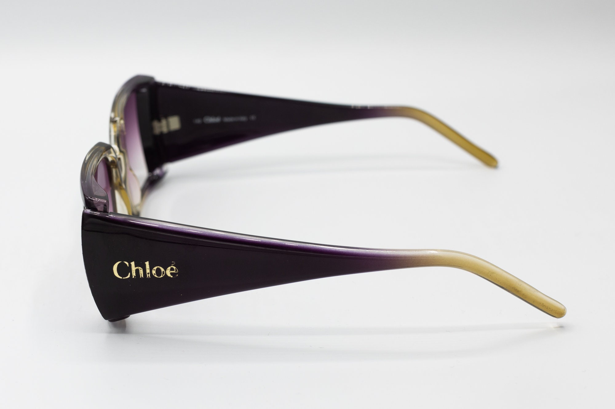 2000s Chloe Sunglasses Squared Brown and Purple 78S - Etsy display picture 1