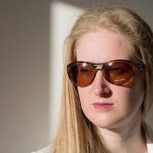 Armani vintage aviator sunglasses 2000s tortoise 318s
