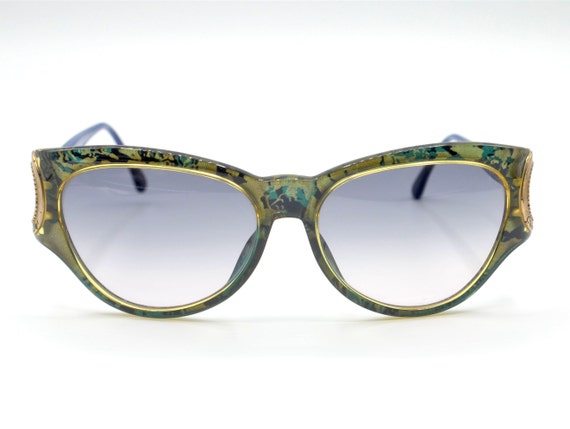 DIOR 2663 vintage colorful camouflage large cat ey