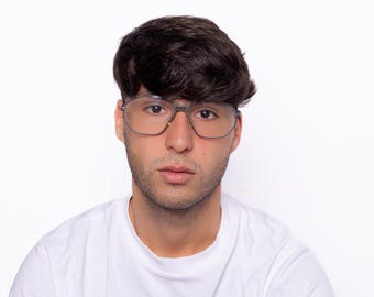 Gafas vintage FERRARI F22 de los años 90, color gris aluminio.