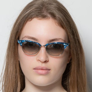 Y2K Ray Ban 4132 sunglasses blue camo browline