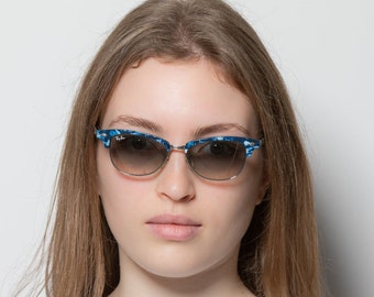 Y2K Ray Ban 4132 sunglasses blue camo browline