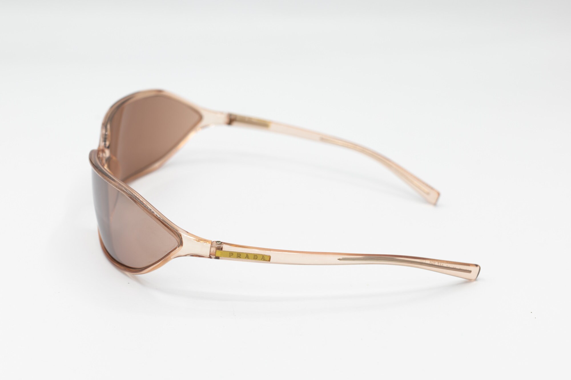 2000s PRADA 05E Oval Wrap Sunglasses Rose - Etsy