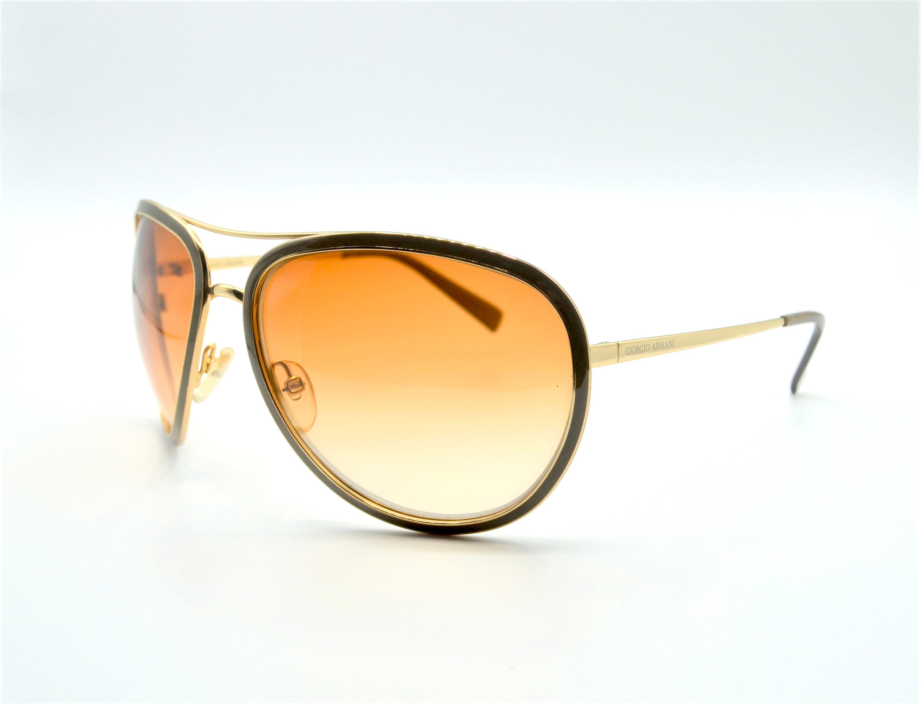 Oversized Aviator Armani Wrap Sunglasses Gold Metal 564 - Etsy display picture 1
