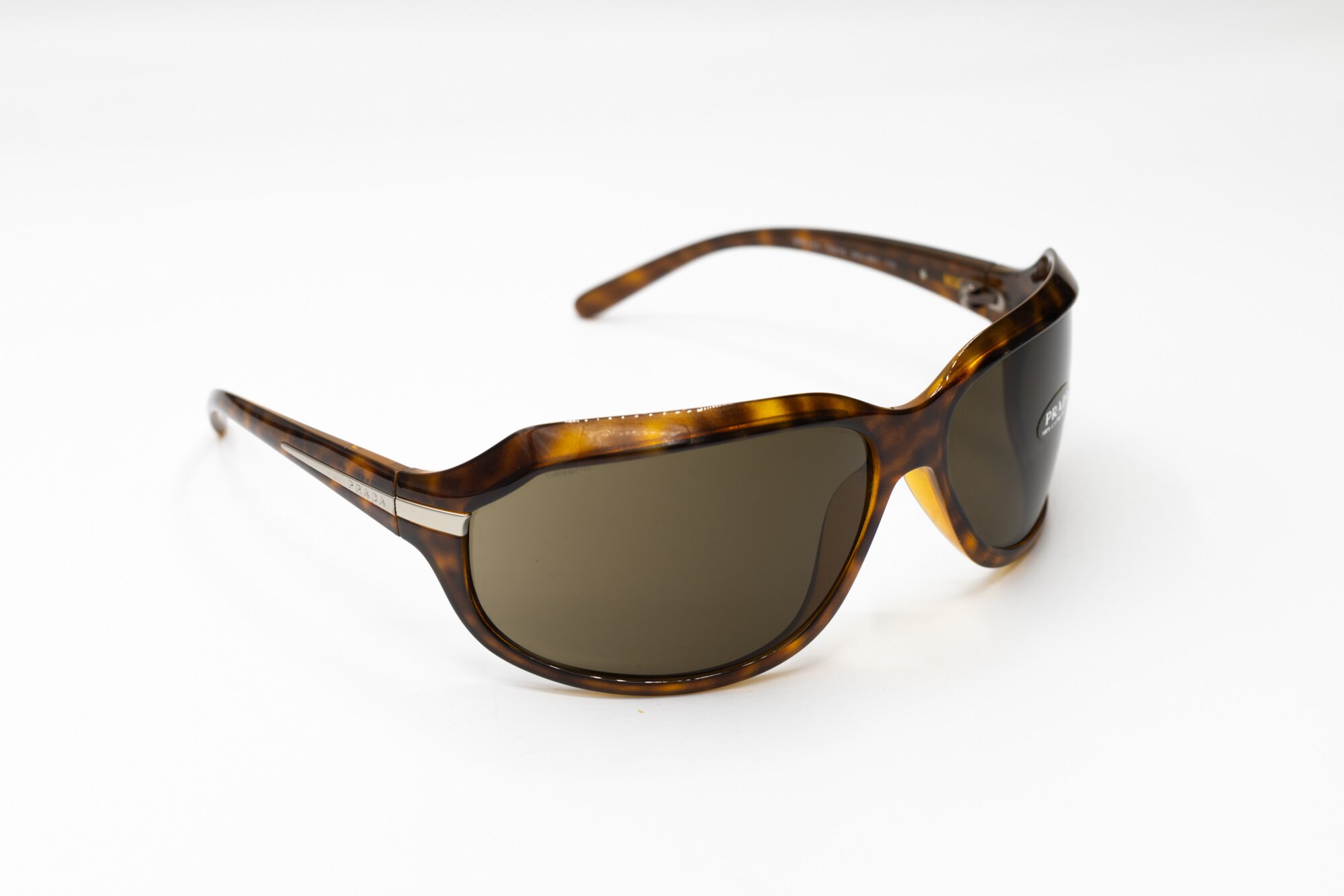 小物 00s PRADA sunglasses brown gold y2k 2000s PRADA 14G Oval Wrap Sunglasses Tortoise - Etsy