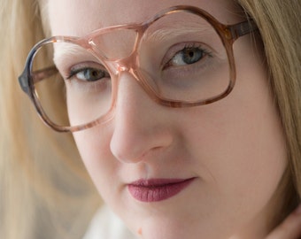 1970s Marwitz eyeglasses, vintage pink frame 4516