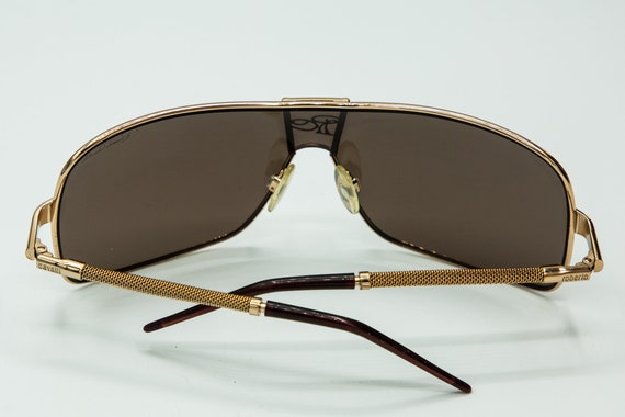 Cavalli Shield Sunglasses, Y2K Gold Metal Frame, Areopago  display picture 3