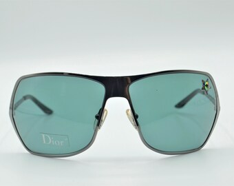 Dior squared sunglasses 2000s vintage smoke dark grey metal Secret1
