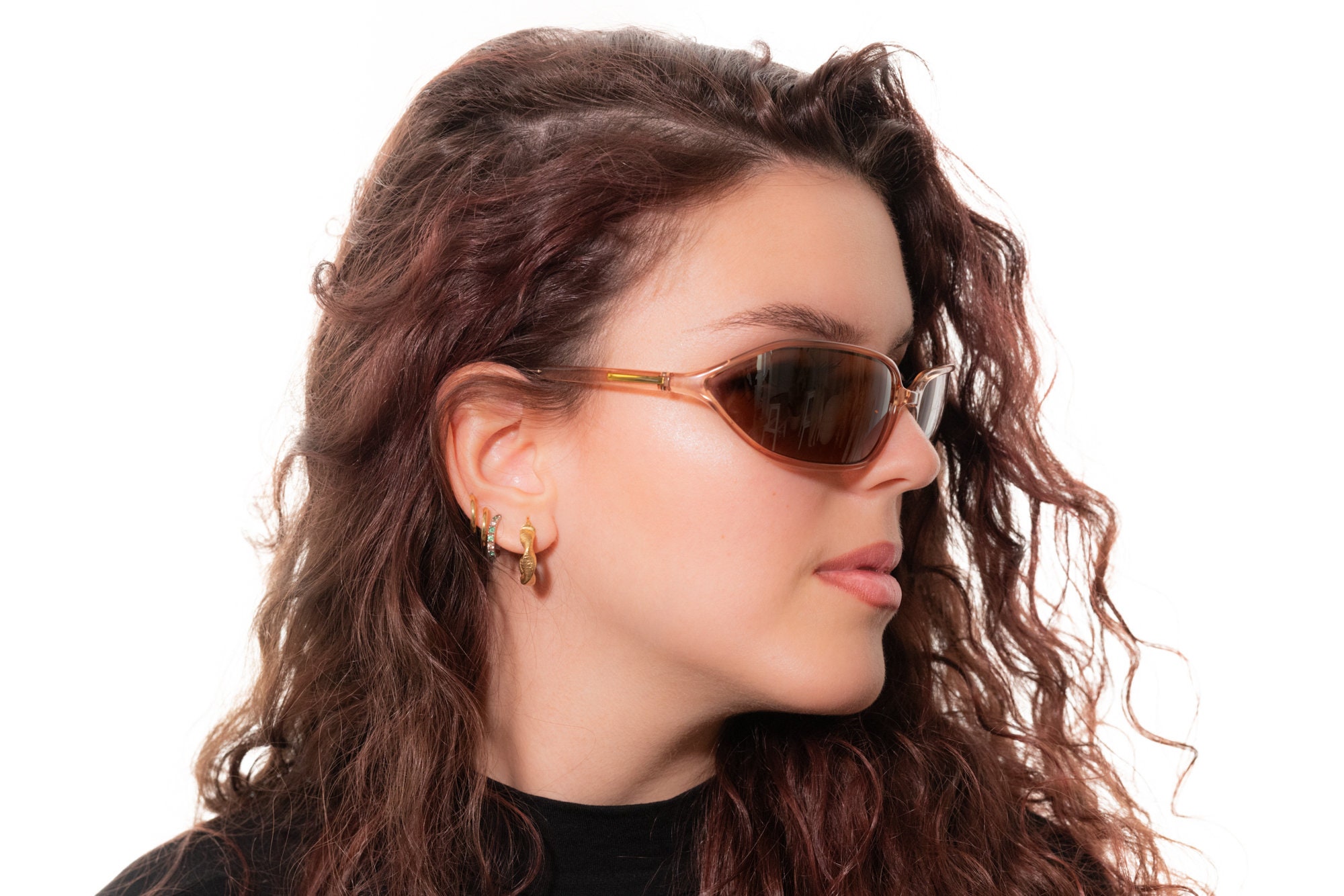 2000s PRADA 05E Oval Wrap Sunglasses Rose - Etsy