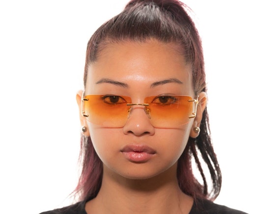 Buy Ferragamo 1071 Sunglasses, Y2K Rimless Frame With Gradient