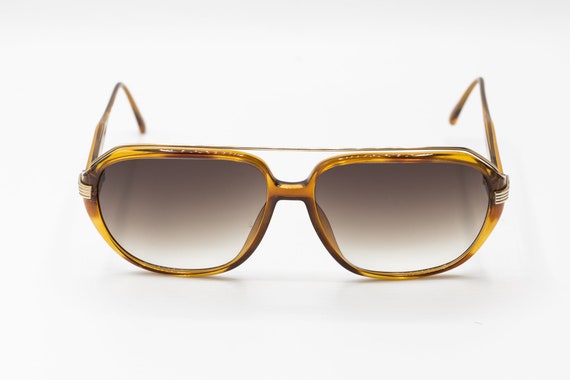 1980s Dior 2442 Vintage Sunglasses Beige With Double Bridge 