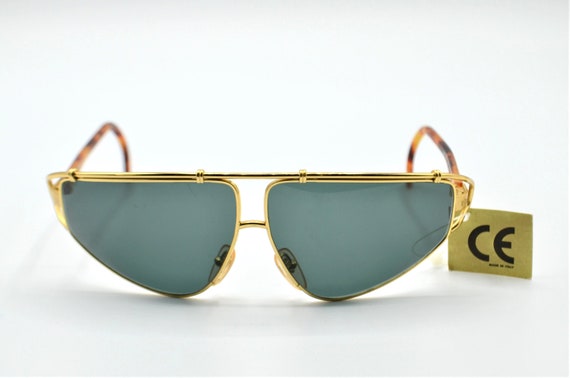 Versace S35 vintage wide aviator sunglasses 1980s