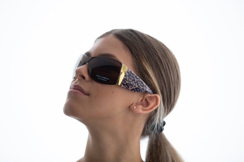 Dolce & Gabbana leopard shield sunglasses 2000s vintage DG2019 image 5