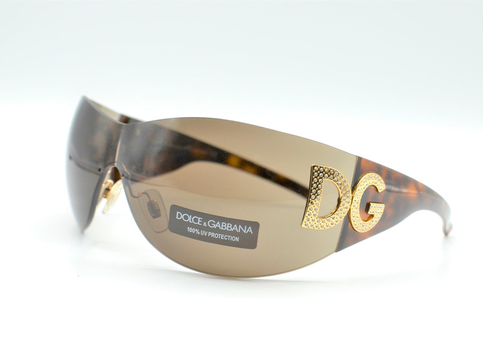 2000s visor sunglasses Dolce & Gabbana women's rhinestones Etsy