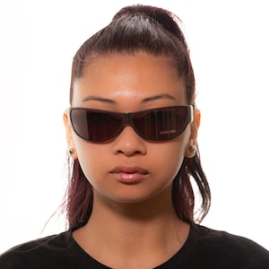 Y2K sunglasses ROMEO GIGLI 58904, wrap red frame