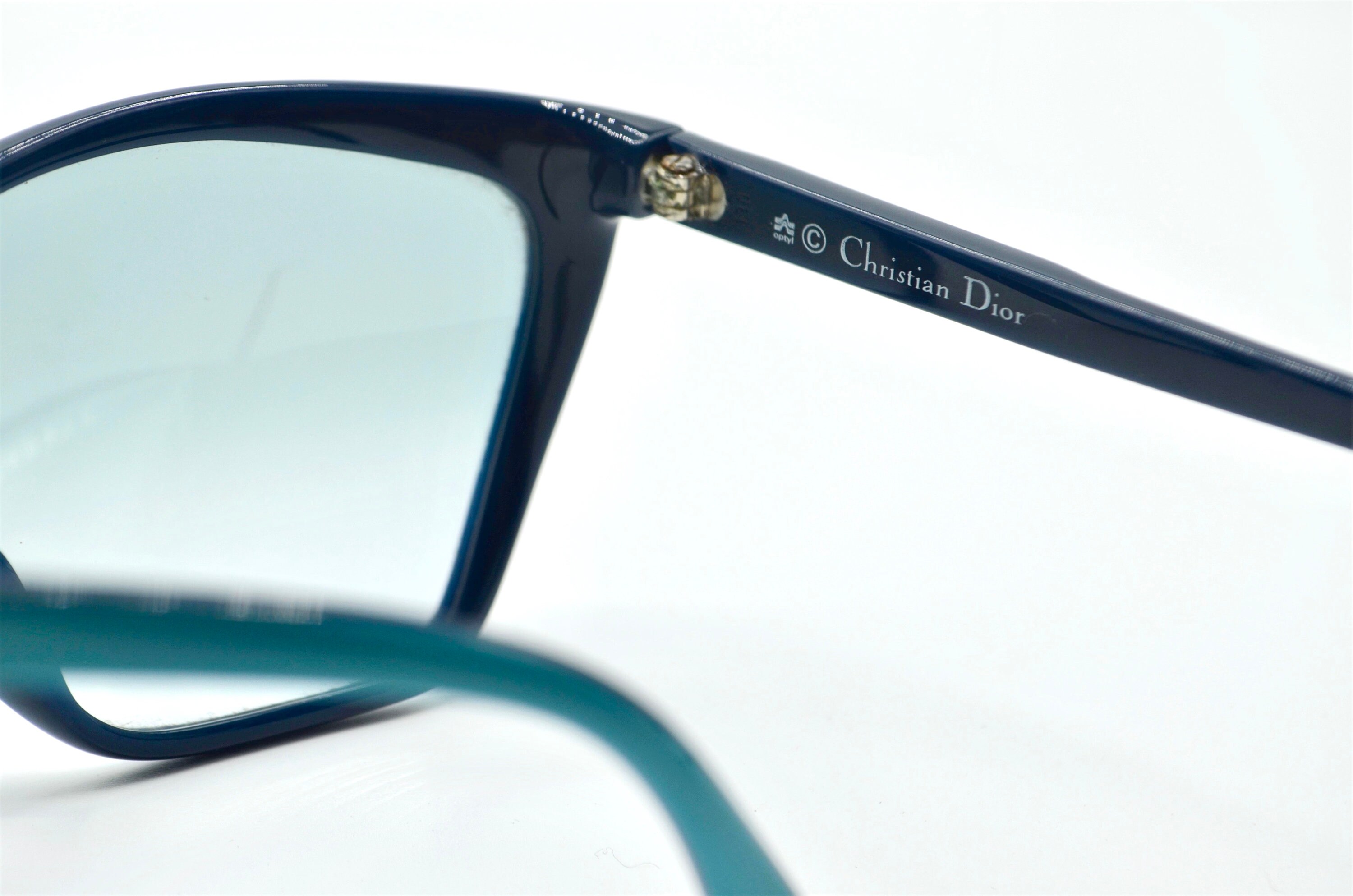 Dior Navy Cat-Eye Women\'s Sunglasses Dior Sunglasses Cat Eye Acetate Pink Blue Lenses 53-18-140 main image 3
